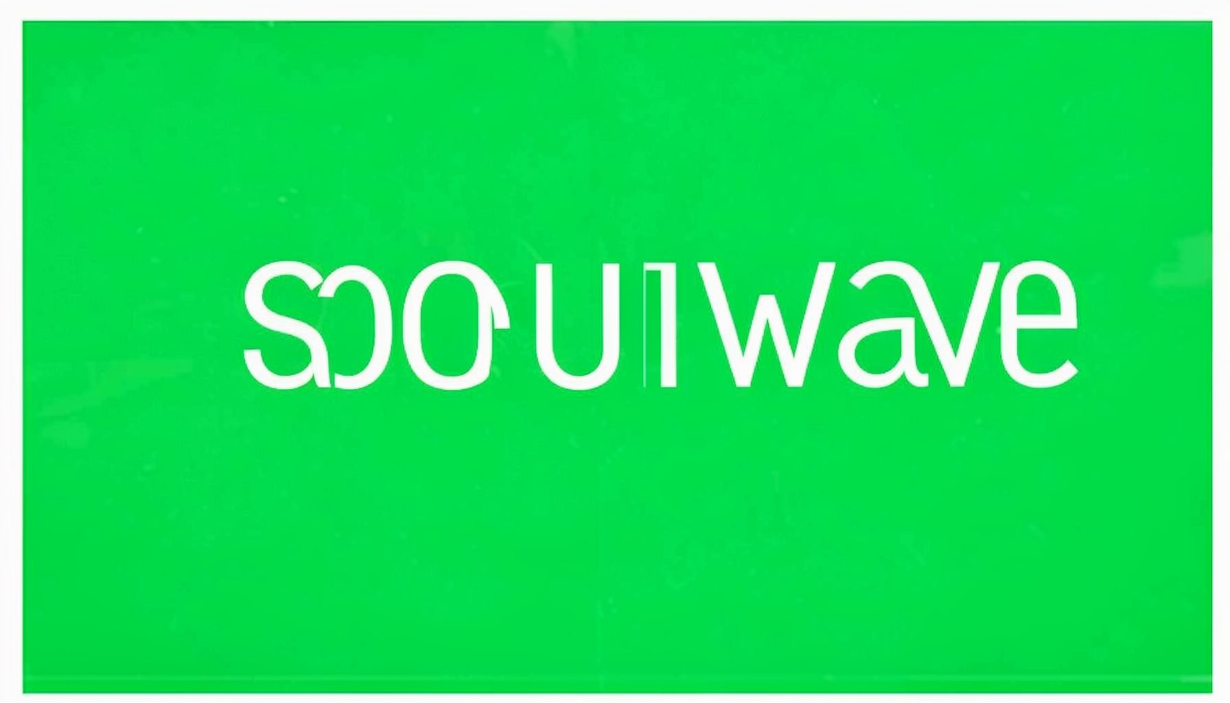 Soundwave-style music print in green and white tones